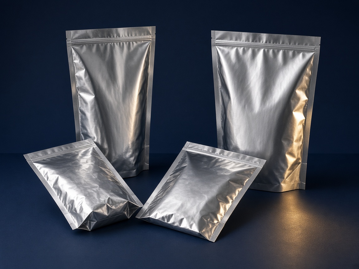 AI-generated visual representation of Aluminium Pouches