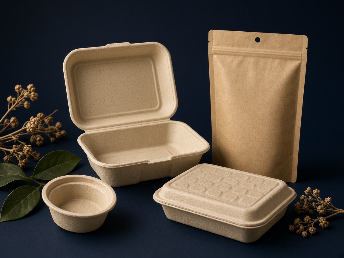 AI-generated visual representation of Biodegradable Packaging
