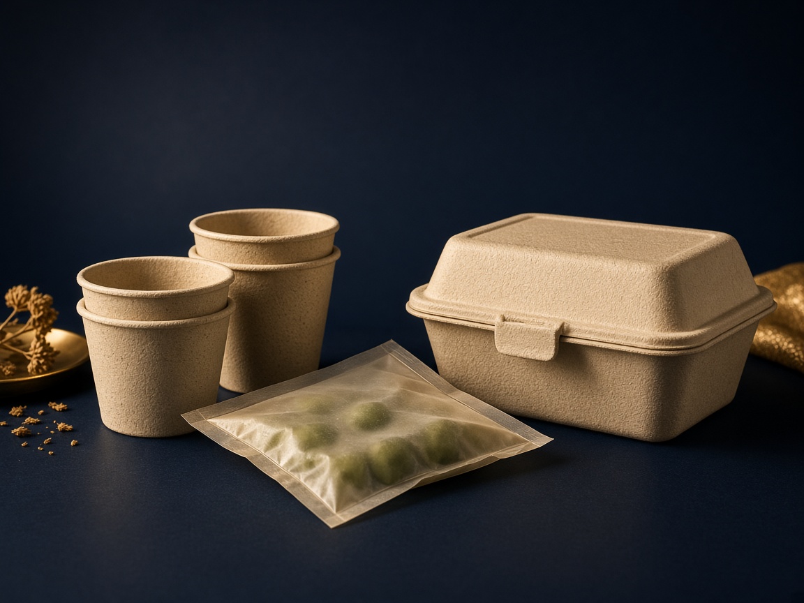 AI-generated visual representation of Compostable Packaging