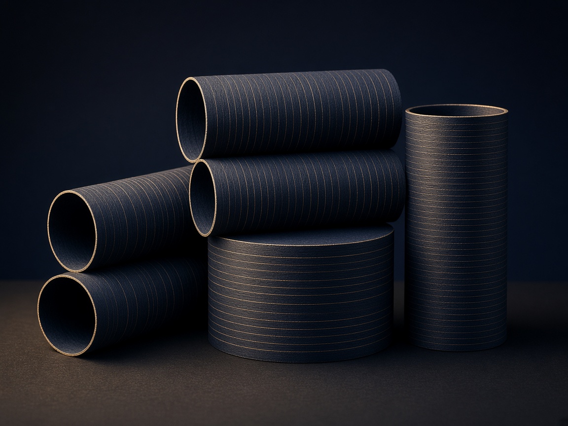 AI-generated visual representation of Convolute Wound Paper Tubes