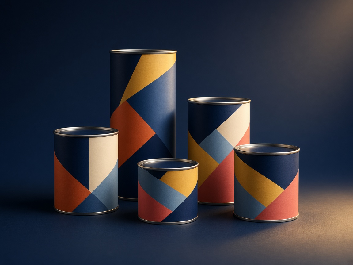 AI-generated visual representation of Custom Printed Composite Cans