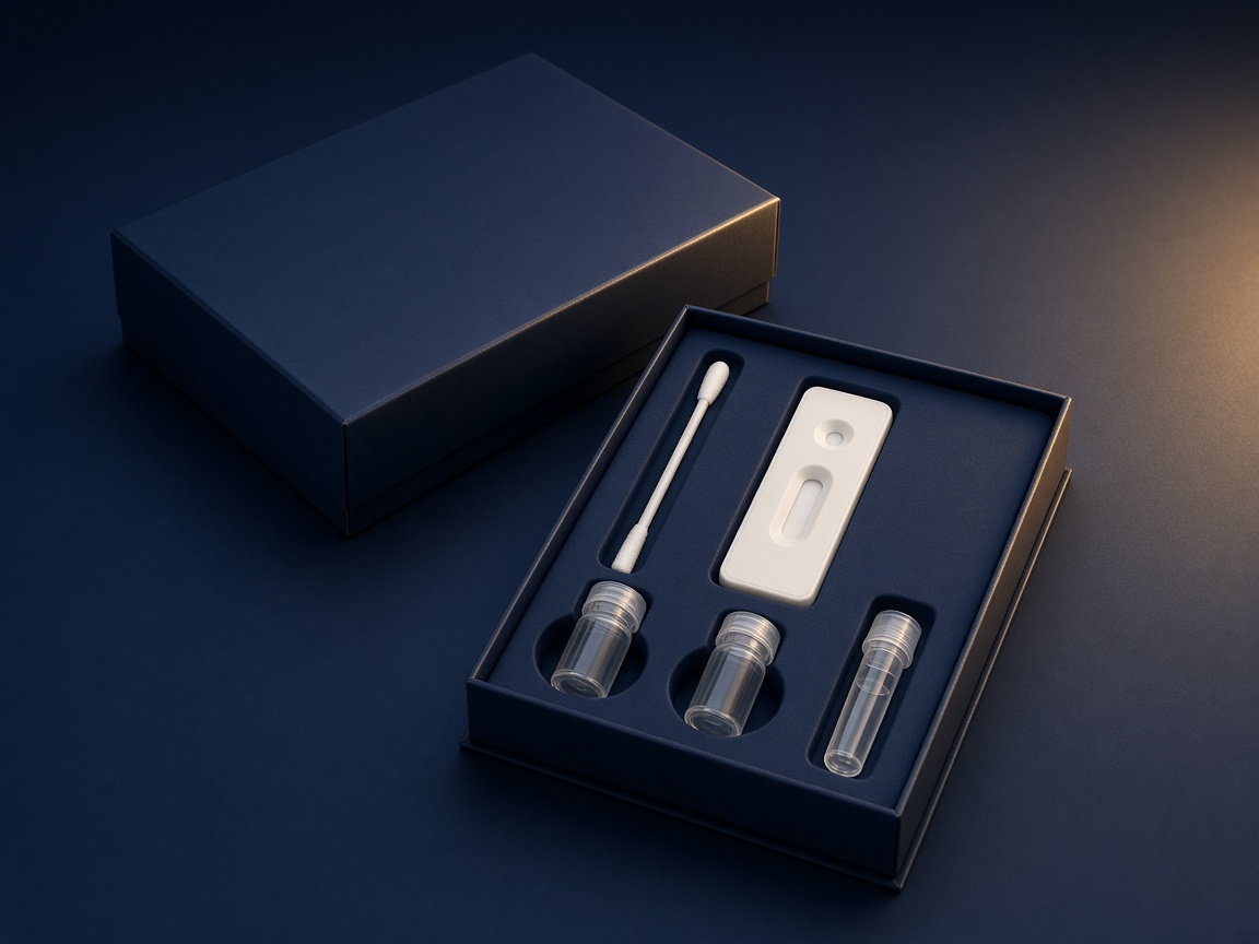 AI-generated visual representation of Diagnostic Kit Packaging