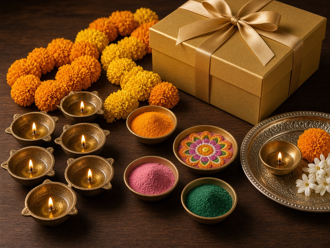 AI-generated visual representation of Diwali Gifts