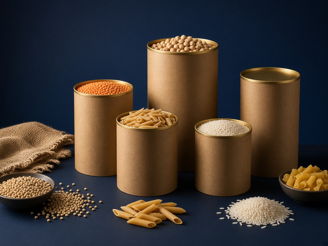 AI-generated visual representation of Dry Food Composite Cans