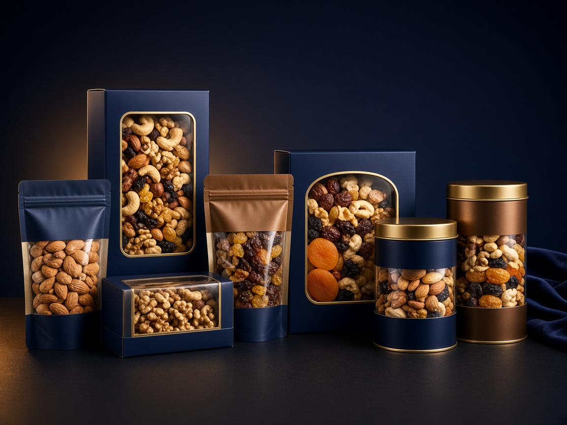 AI-generated visual representation of Dry Fruit Packaging