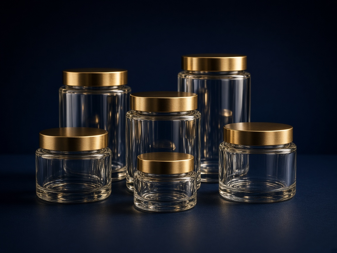AI-generated visual representation of Glass Jar Packaging