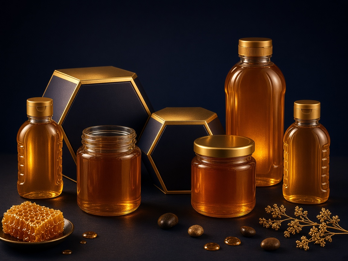 AI-generated visual representation of Honey Packaging