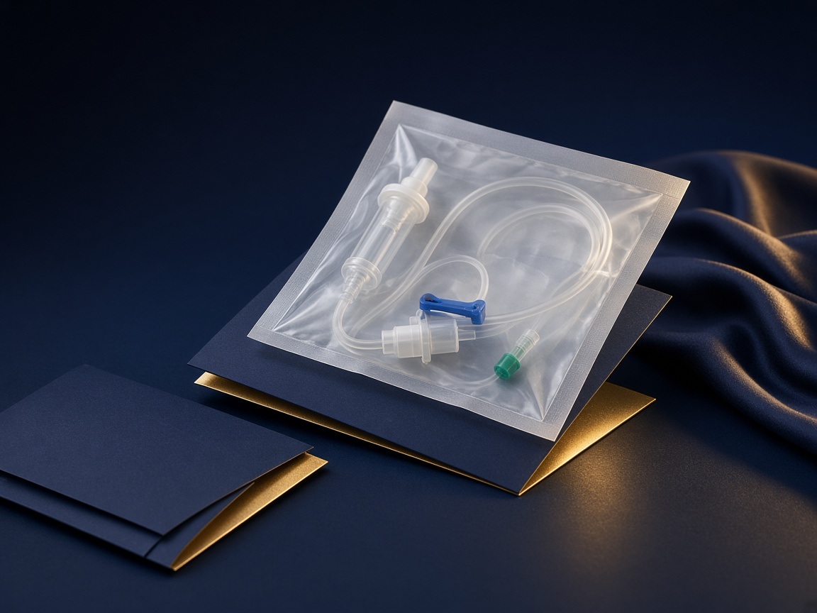 AI-generated visual representation of IV Set Packaging