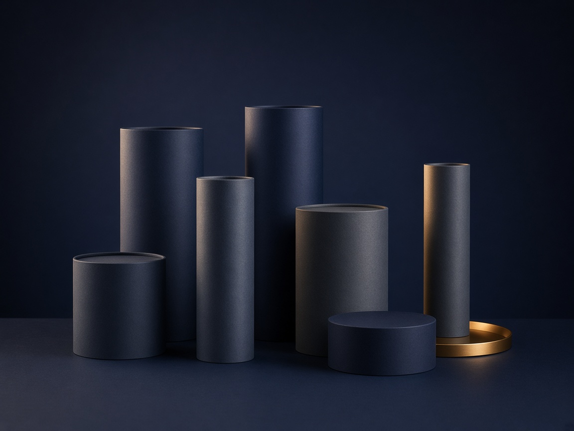 AI-generated visual representation of Matte Laminated Paper Tubes