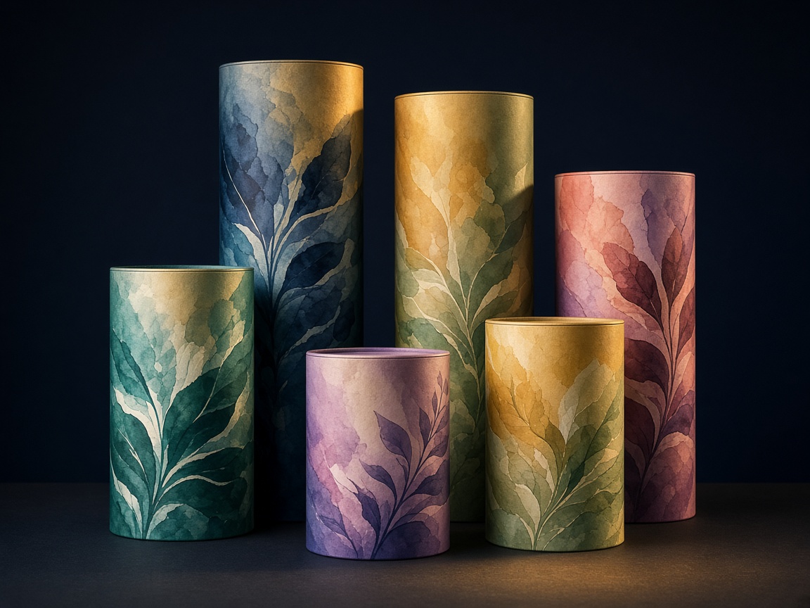 AI-generated visual representation of Offset Printed Paper Tubes
