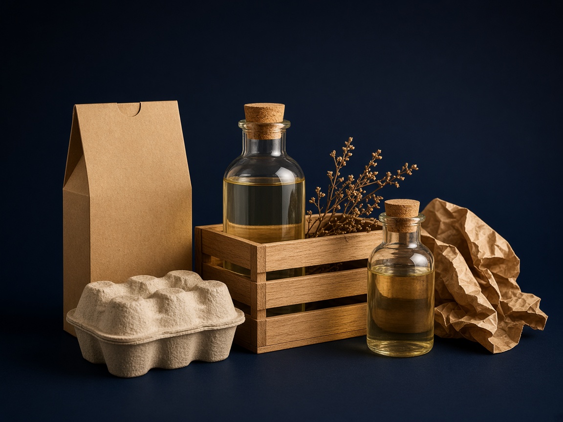 AI-generated visual representation of Plastic-Free Packaging