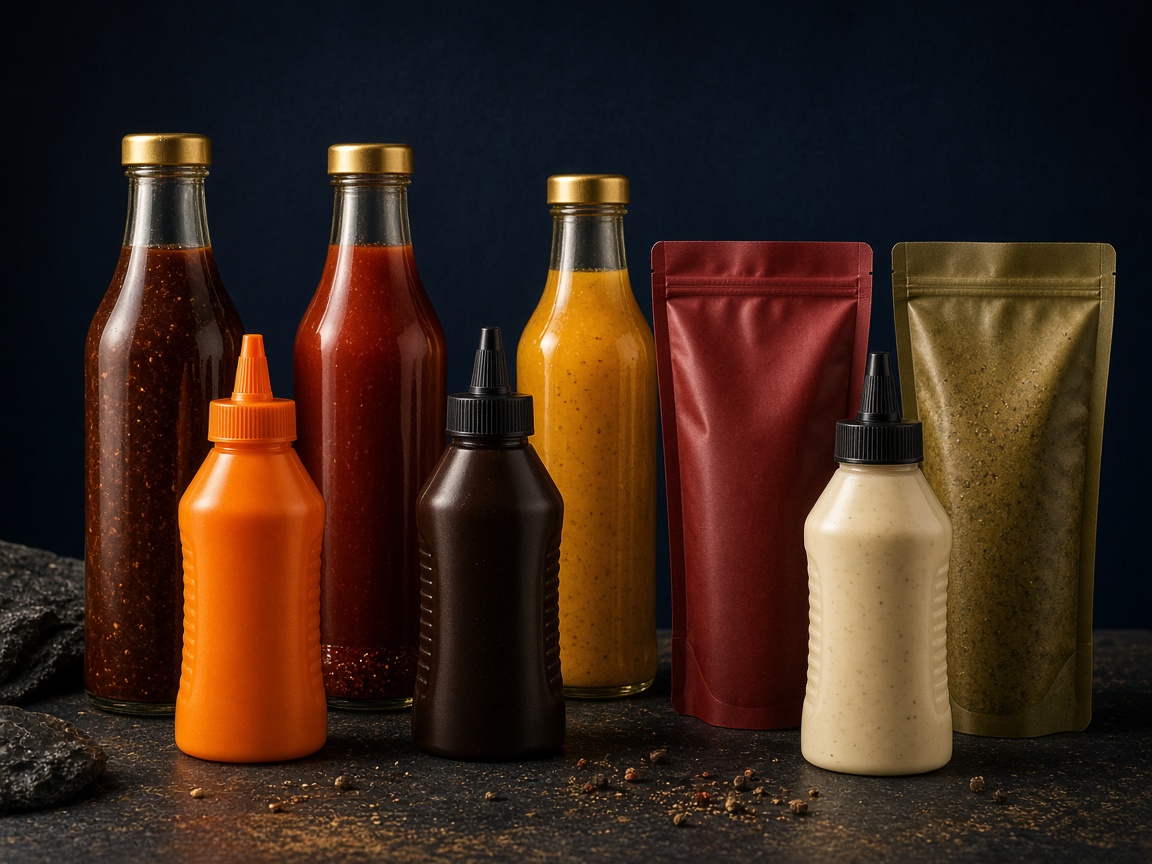AI-generated visual representation of Sauce Packaging