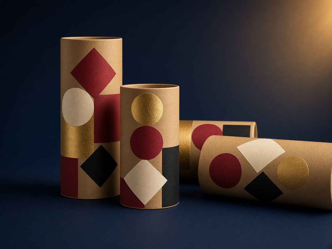 AI-generated visual representation of Screen Printed Paper Tubes