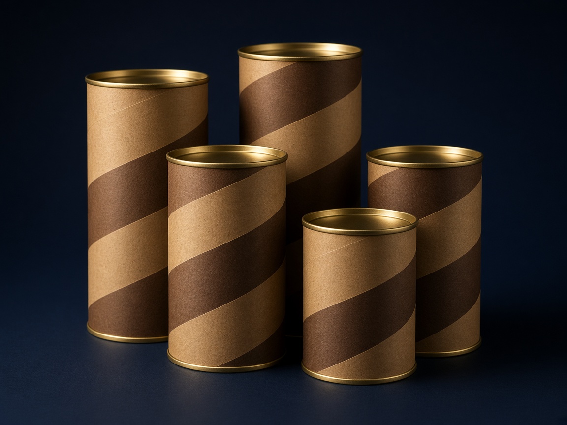 AI-generated visual representation of Spiral Wound Composite Cans
