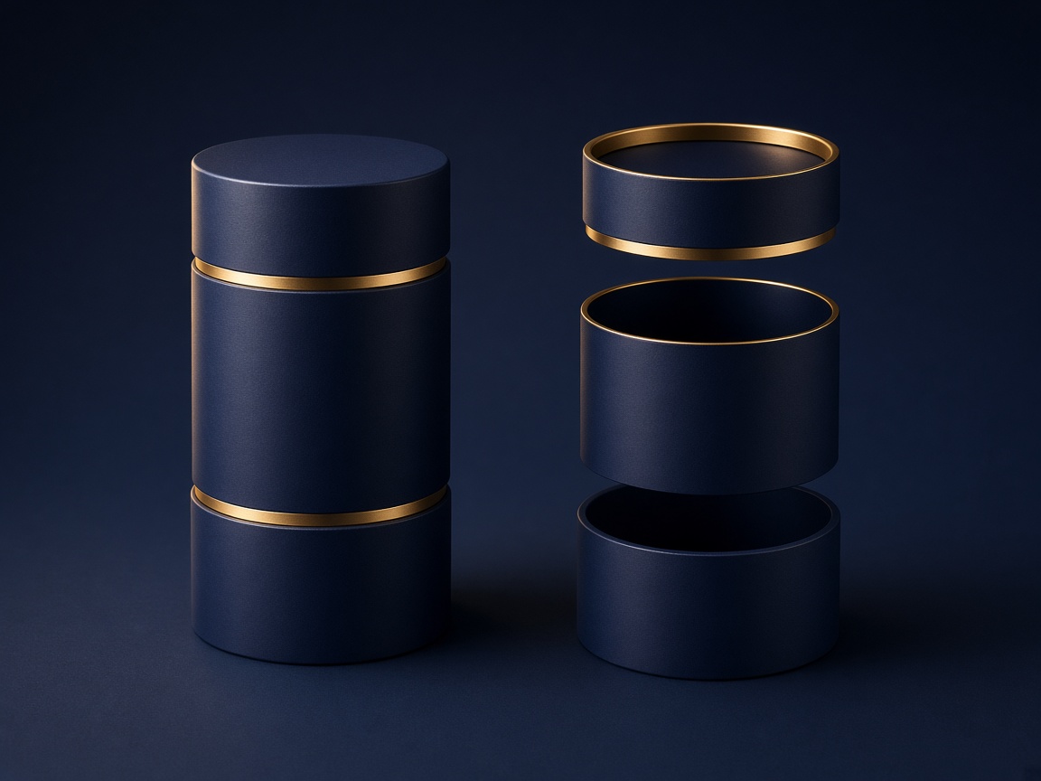 AI-generated visual representation of Three-Piece Tube Boxes